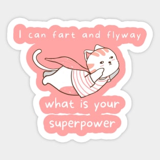 Cute Farting kitty Sticker